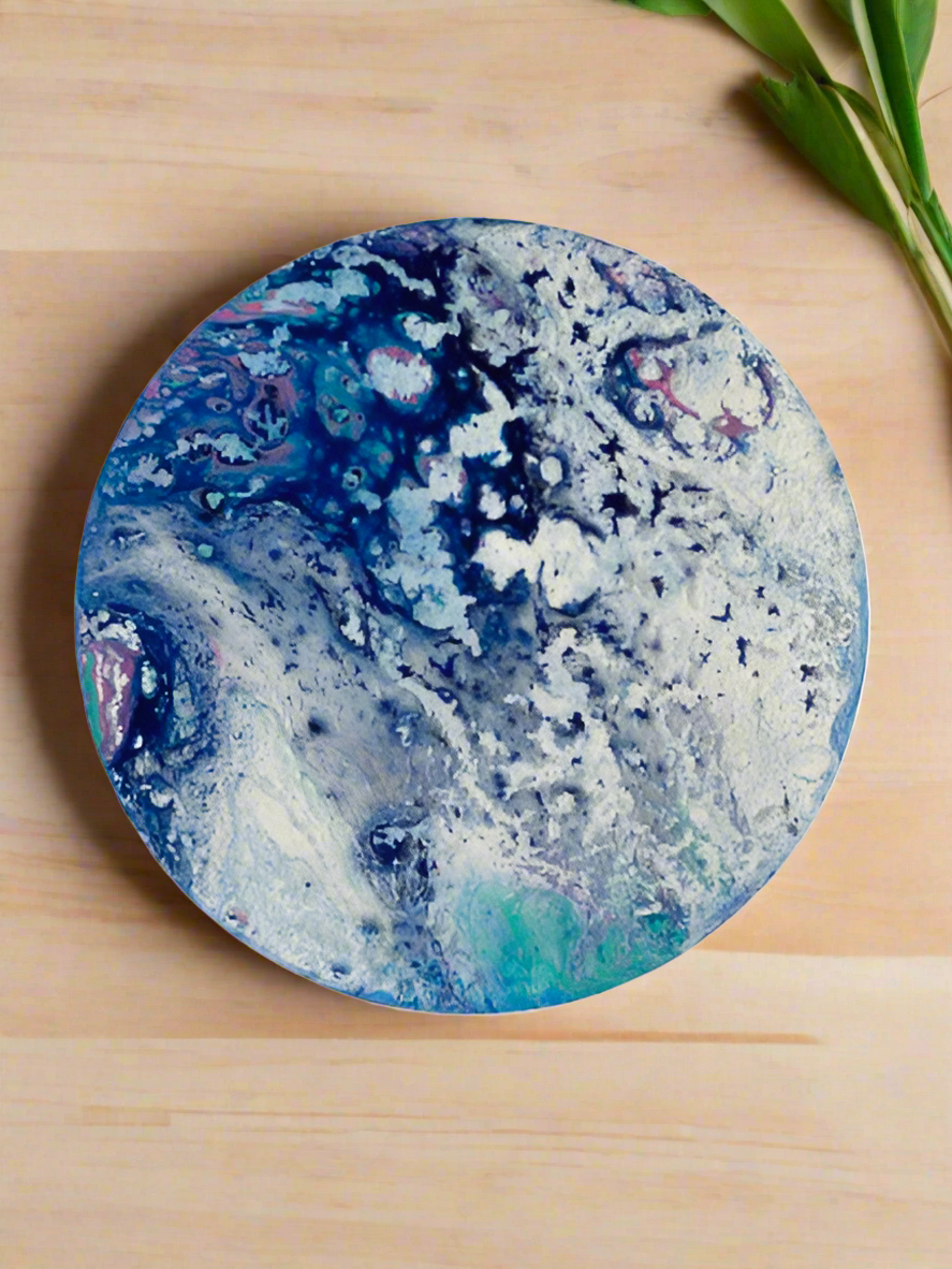 Fluid Art coasters - Sky