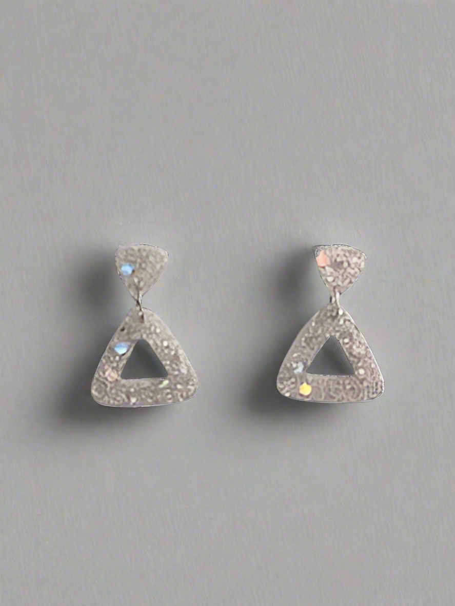 Eco-resin Glitter Dangle earrings - Delta
