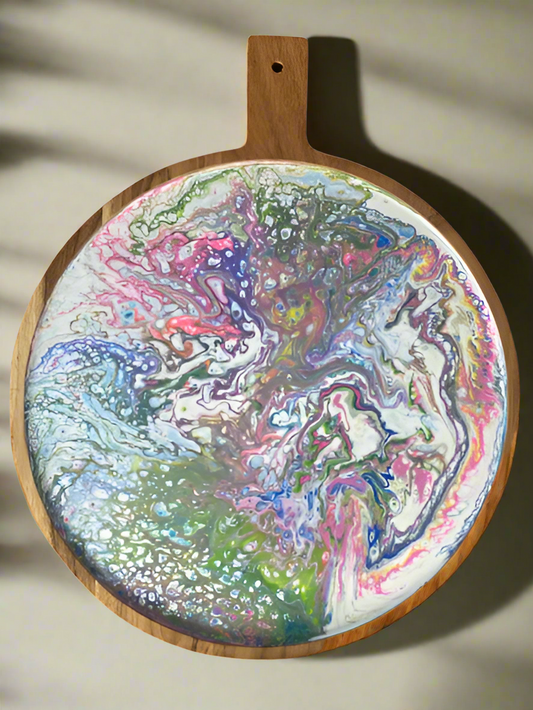 Fluid art platter