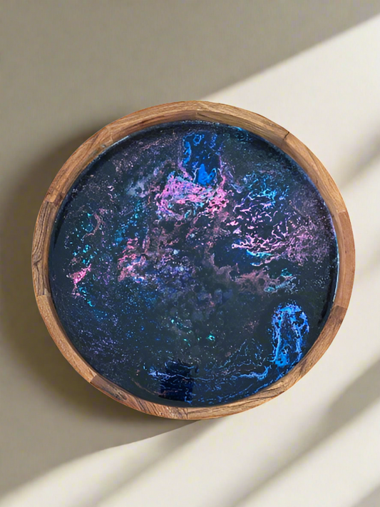 Fluid Art Serving Tray - Galaxy