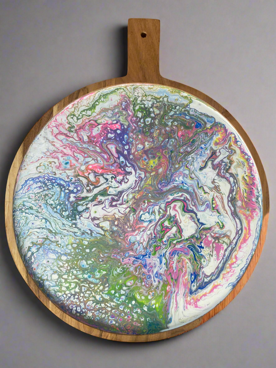 Fluid art platter